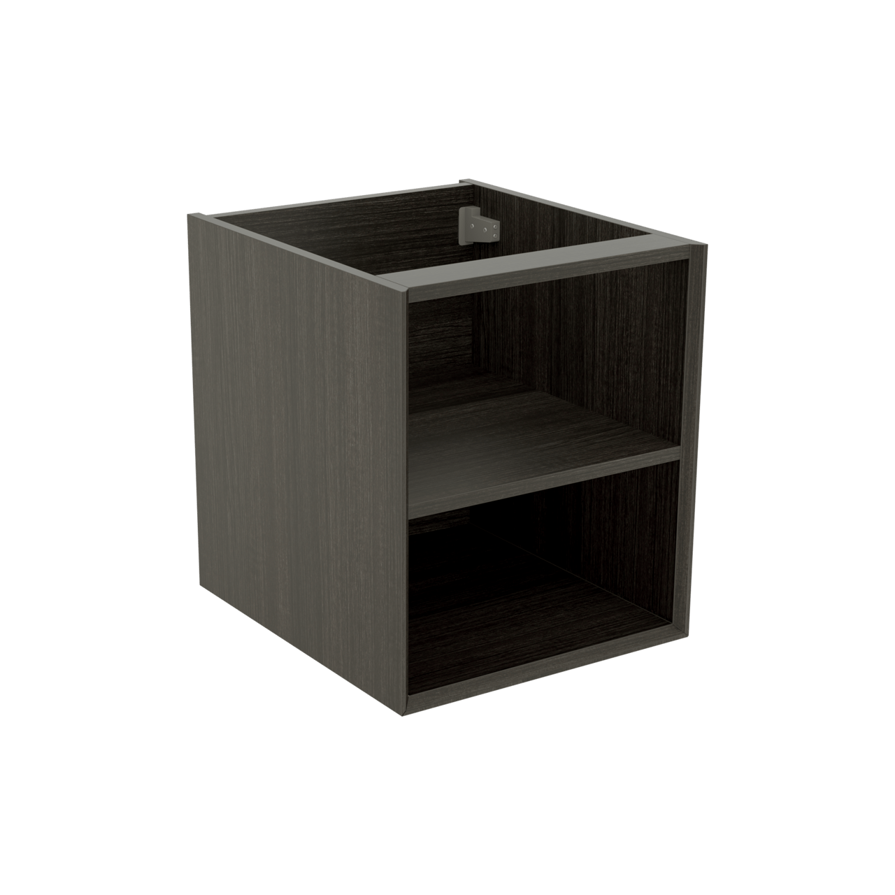 Storke Edge hängender Waschbeckenunterschrank: 45 x 52 cm, Eiche dunkel , 2 offene Nischen