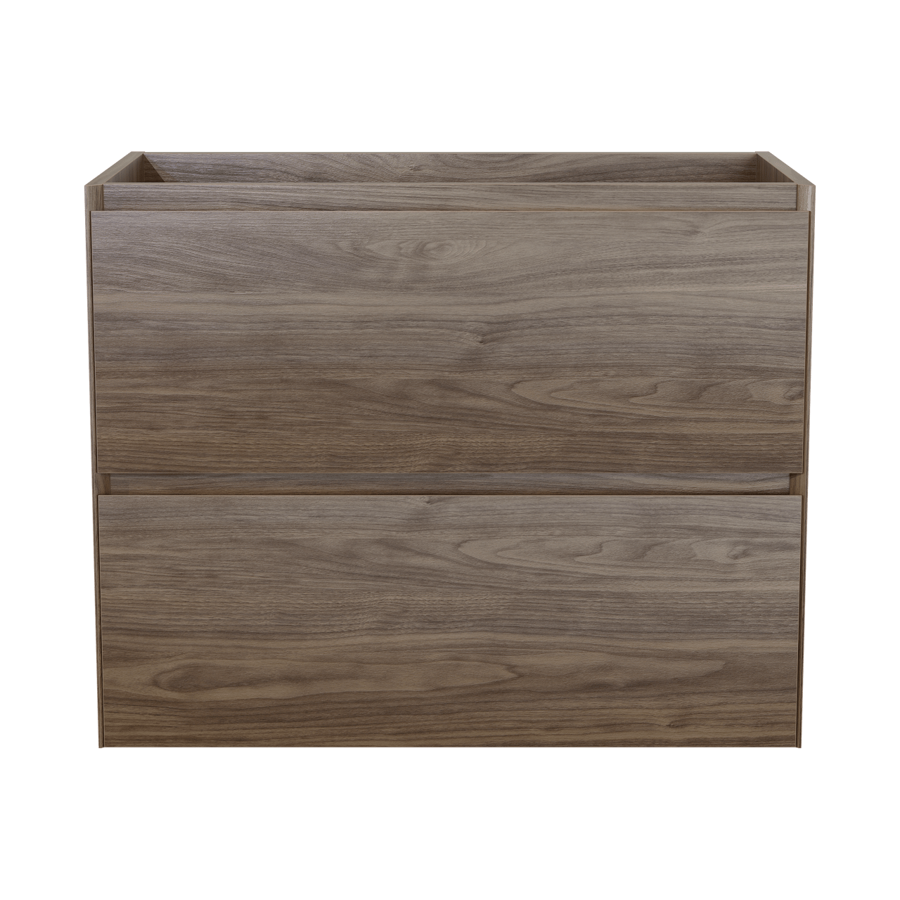 Balmani Mitra Compact hängendes möbelstück Waschtischunterschränke 80 x 46 cm amerikanischer nussbaum 2 Schubladen