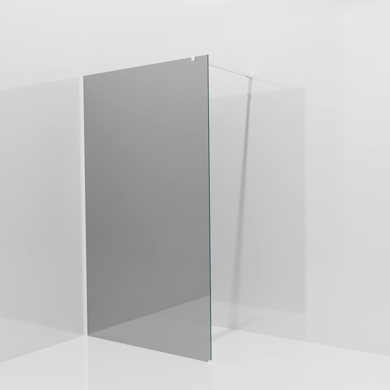 Balmani Modular Walk-In Dusche: 120 x 200 cm, Reflex-Spiegelglas, Profil Weiß matt