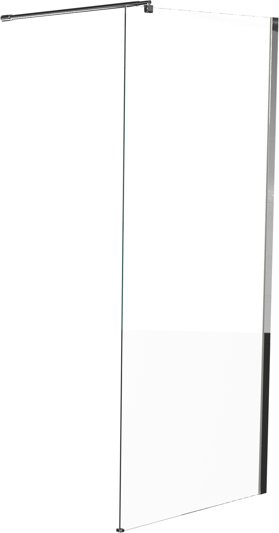 Linie Walk-In Walk-In Dusche: 90 x 200 cm, Klarglas, Chrom Profil, glänzend