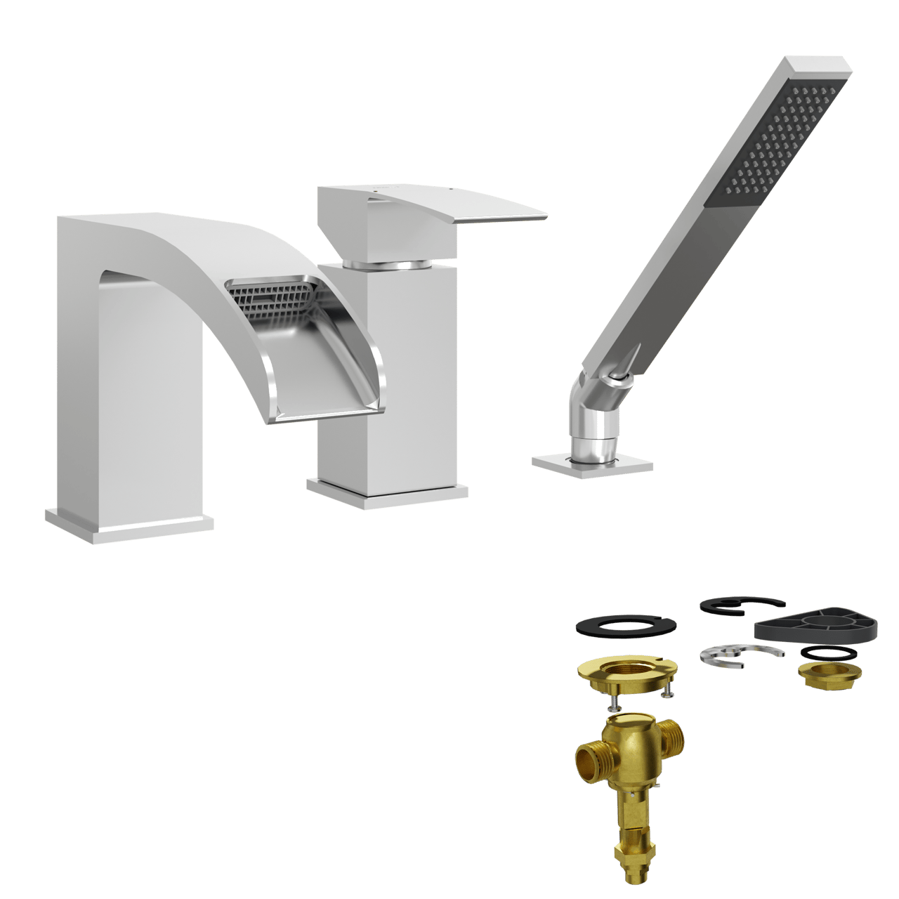 Blaufoss Rucella robinet de baignoire sur gorge, élément encastré inclus