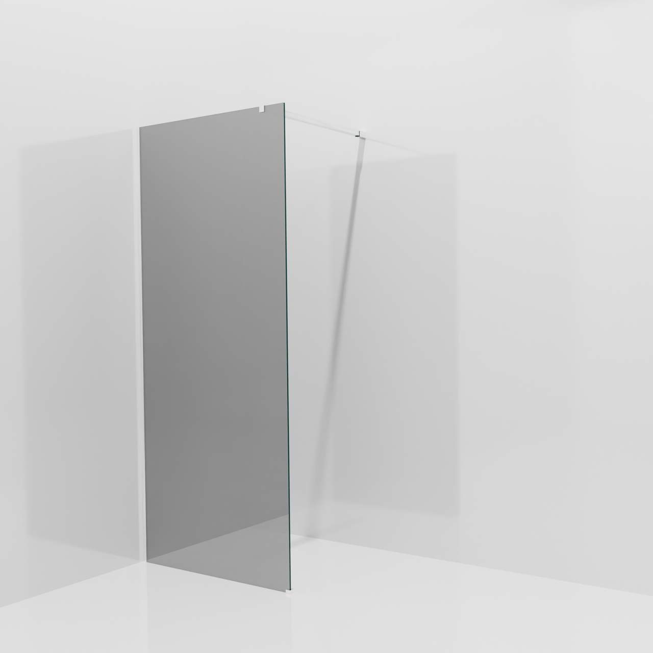 Balmani Modular douche à l'italienne: 90 x 200 cm, Miroir Reflex, avec coating, Profil Chrome brillant