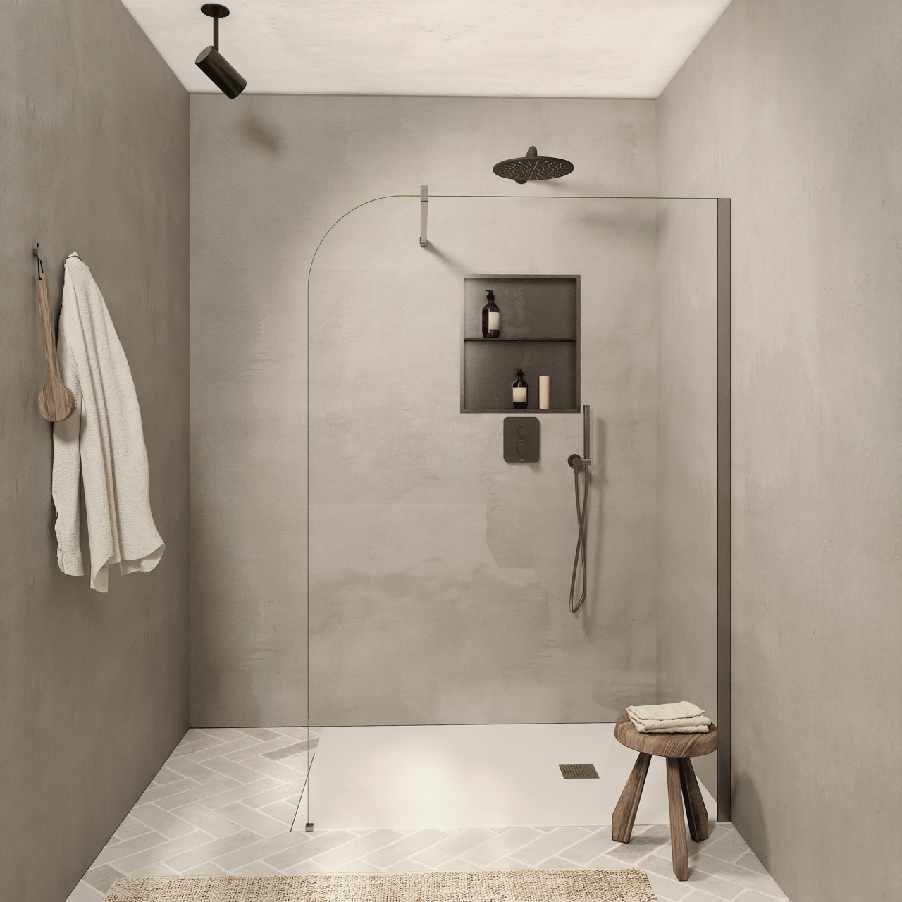 Blaufoss Box inbouwnis 50,5 x 59 cm Brushed GunMetal