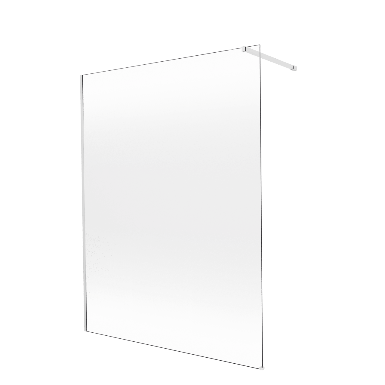 Balmani Modular Walk-In Dusche: 160 x 200 cm, Permafrost, inklusive Coating, Profil Chrom glänzend