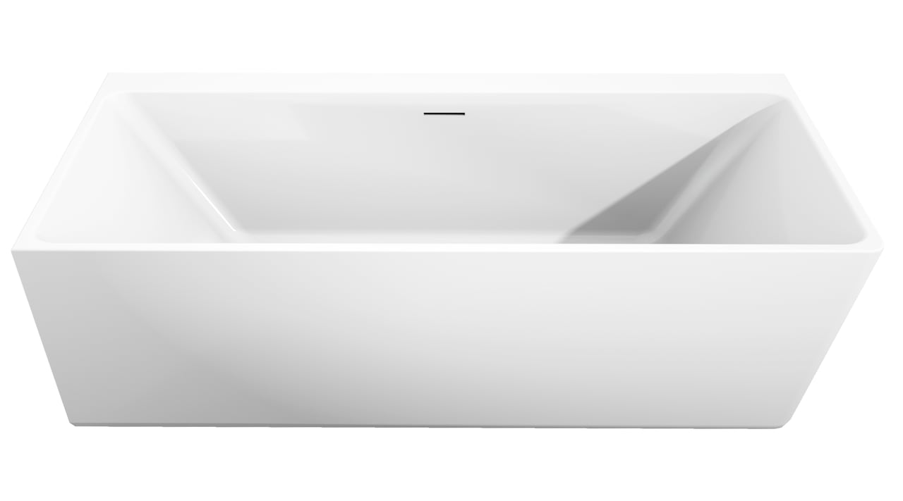 Luca Varess Coda tweepersoons hoekbad links 180 x 80 cm acryl glanzend wit