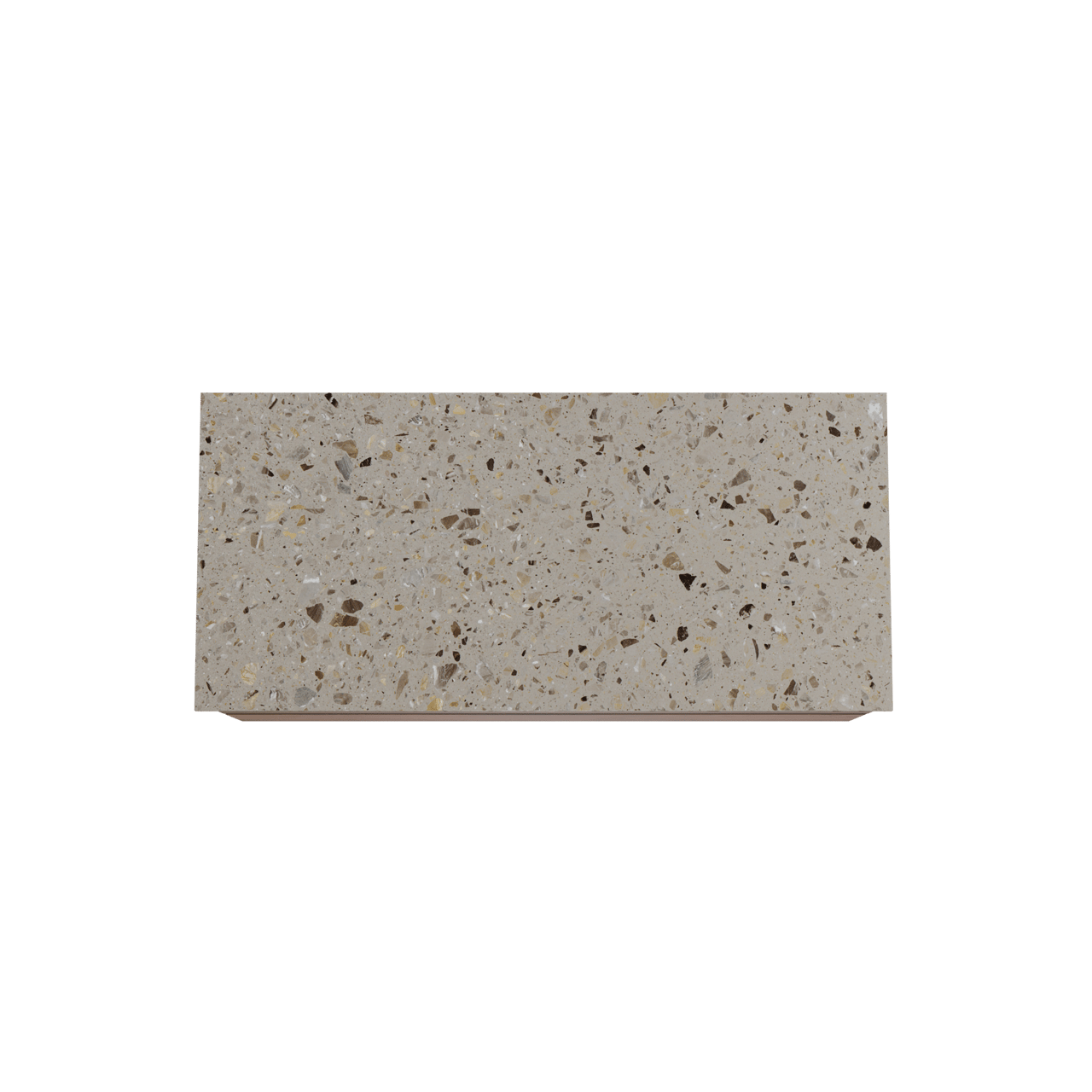 Balmani Mitra meuble salle de bains suspendu 120 x 55 cm noyer avec Stretto tablette simple ou double en terrazzo greige terrazzo
