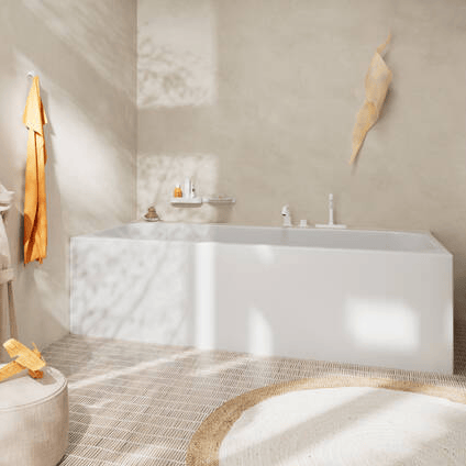 Hansgrohe Tecturis S 3-gats badrandkraan met douchekop mat wit