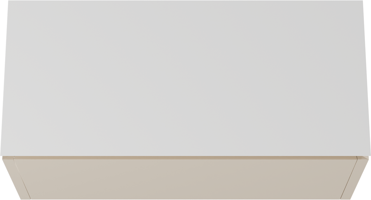 Balmani Eclips zwevend badkamermeubel 120 x 55 cm Sandbeige met Eclips enkel of dubbel tablet in Solid Surface mat wit