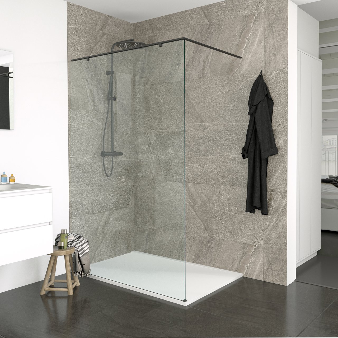 Balmani BMSS Crest barre de stabilisation à gauche 132 x 102 cm noir mat