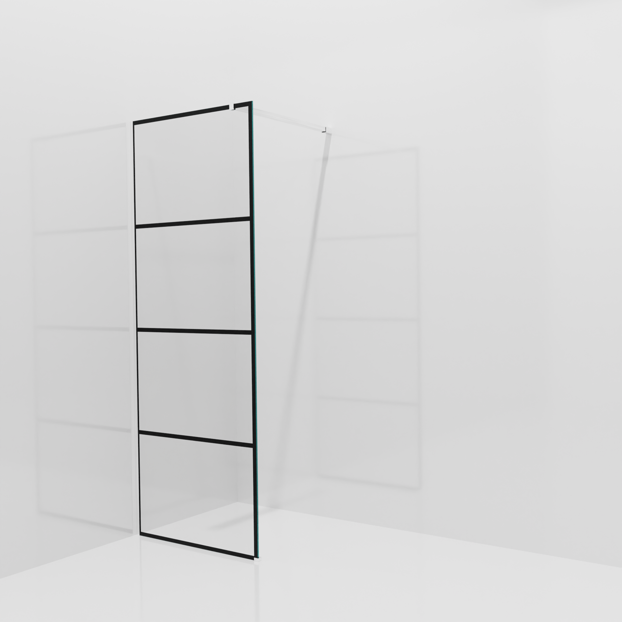 Balmani Modular inloopdouche: 80 x 200 cm, Lined, Glanzend chroom profielen