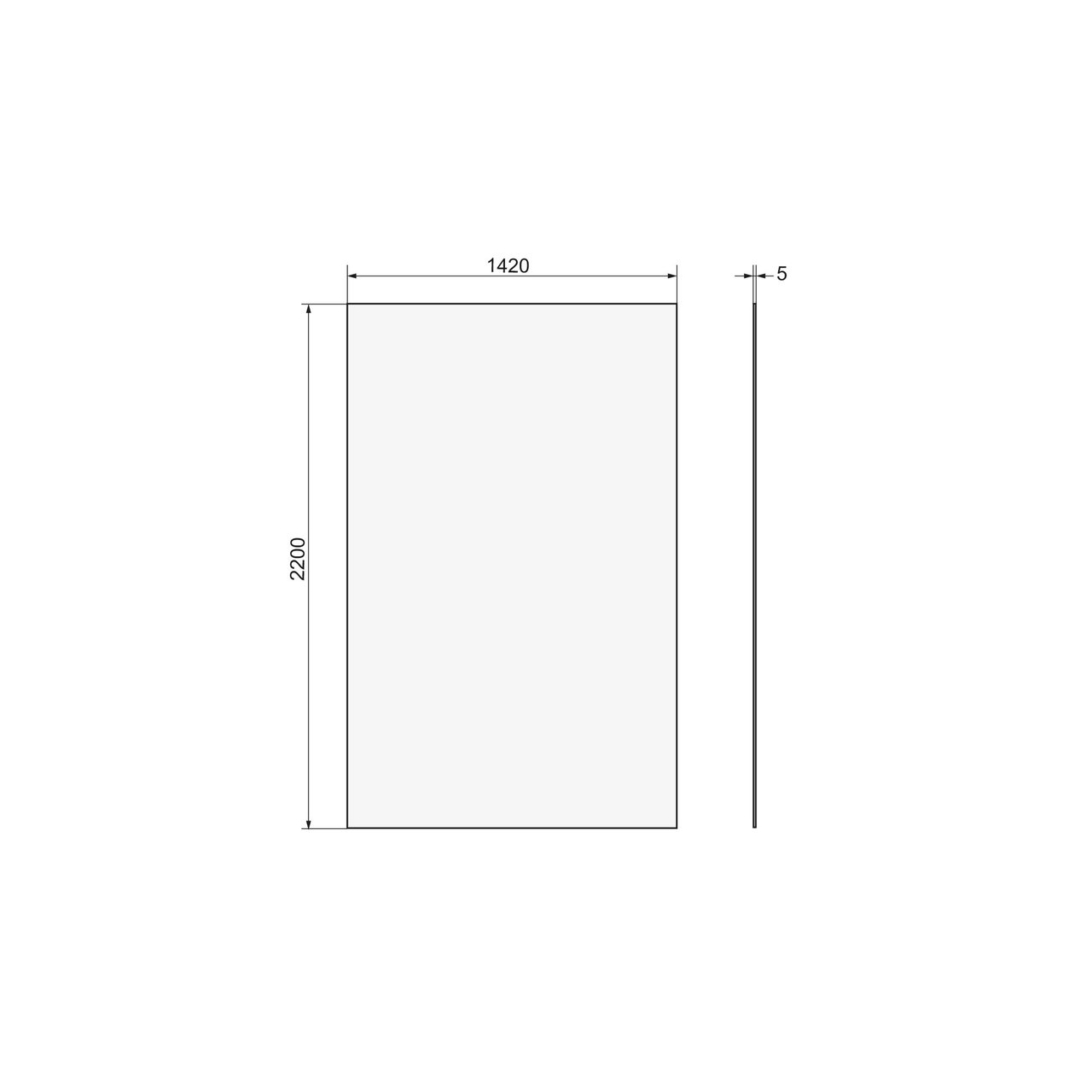 Linie Wall panneaux muraux de douche 140 x 90 x 220 cm acrylique blanc brillant