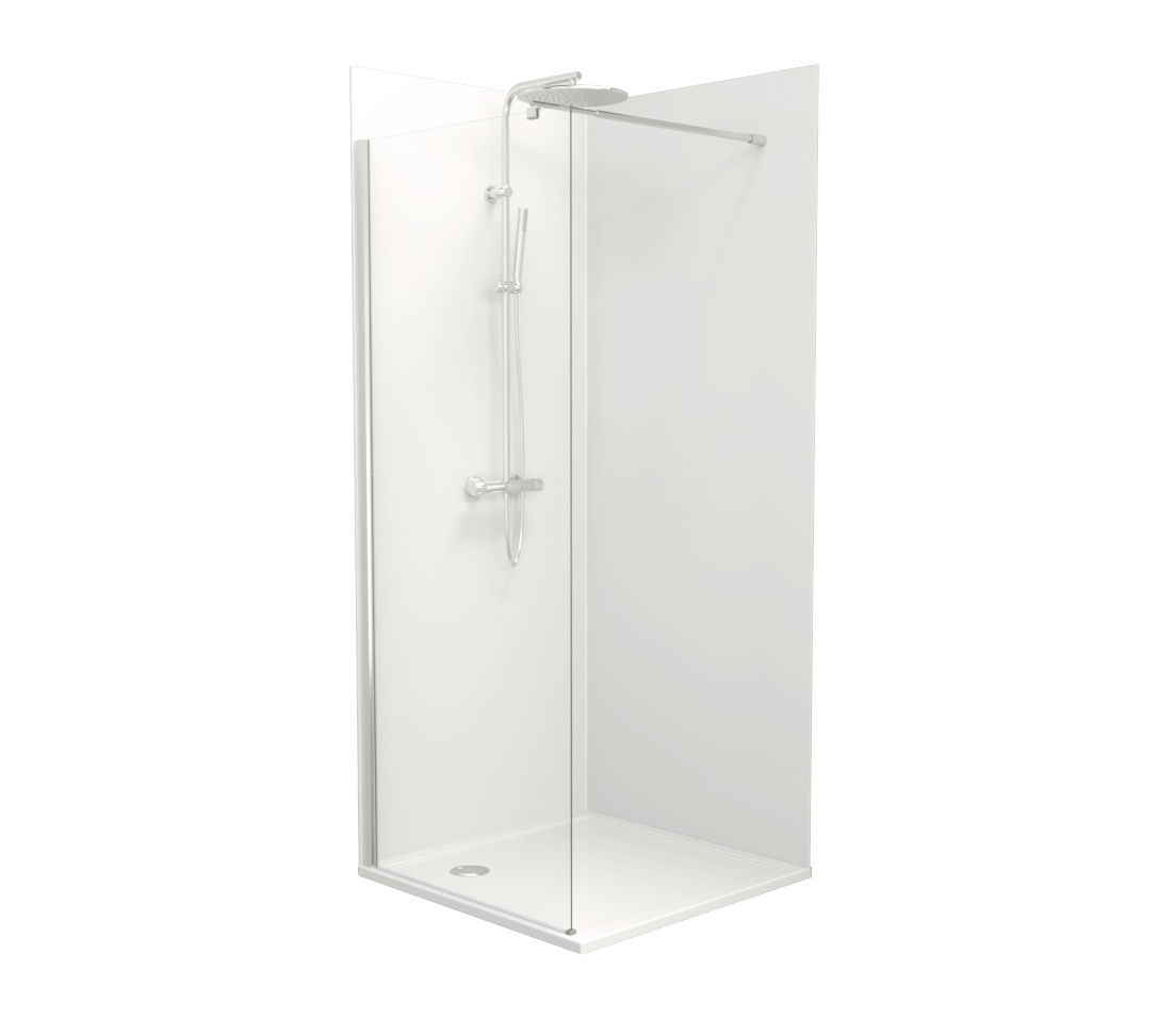 Luca Varess Silk douchewandpaneel 90 x 220 cm acryl mat wit