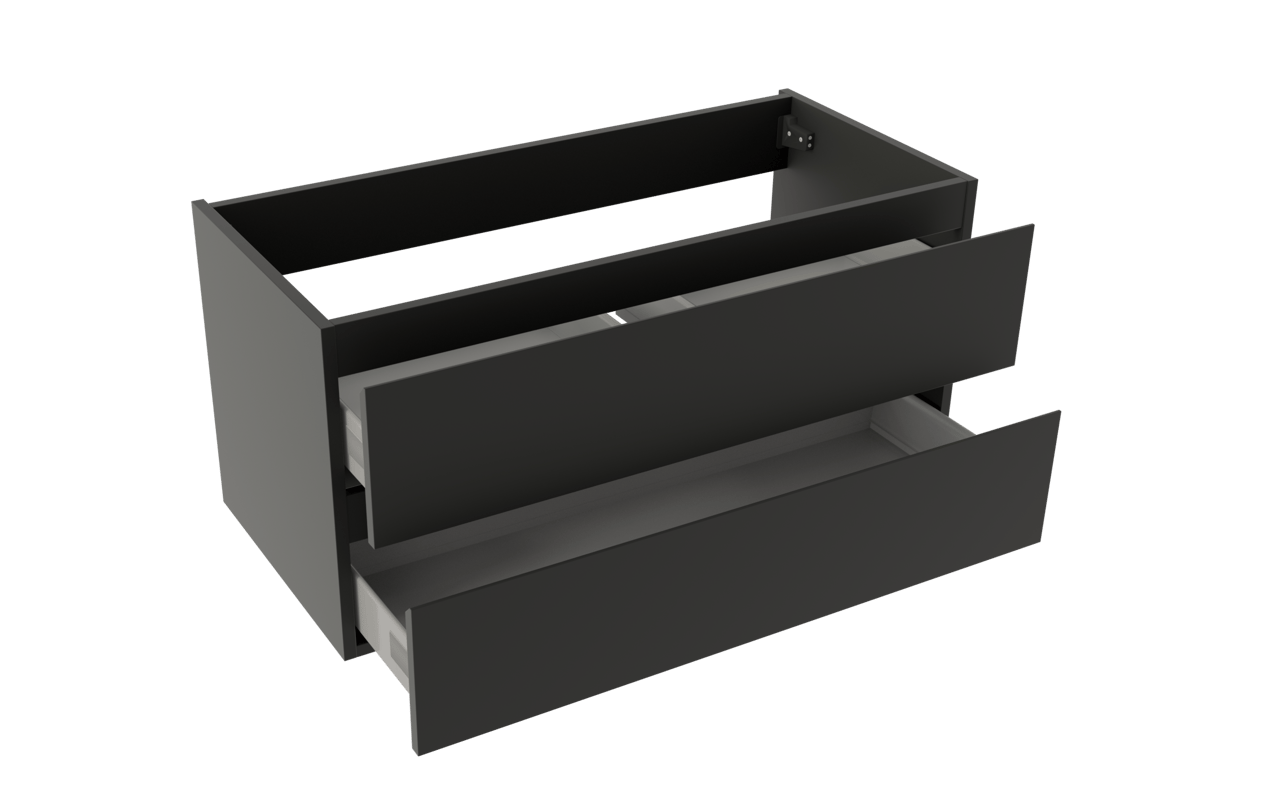 Storke Delta cabinet 2 dr 100x48x48cm 1U mat black