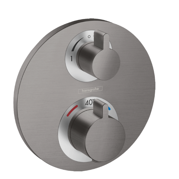 Hansgrohe Ecostat S thermostat de douche encastré brushed black chrome