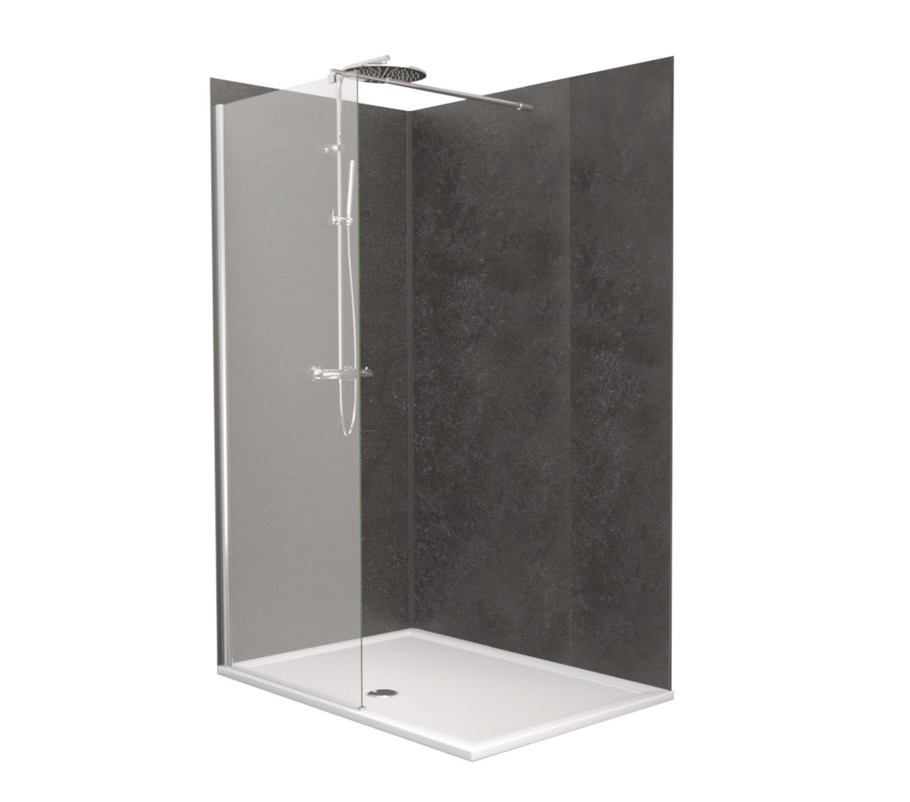 Linie set de profil d'angle et profil latéral pour panneau mural douche 260 cm PVC Montana Mist