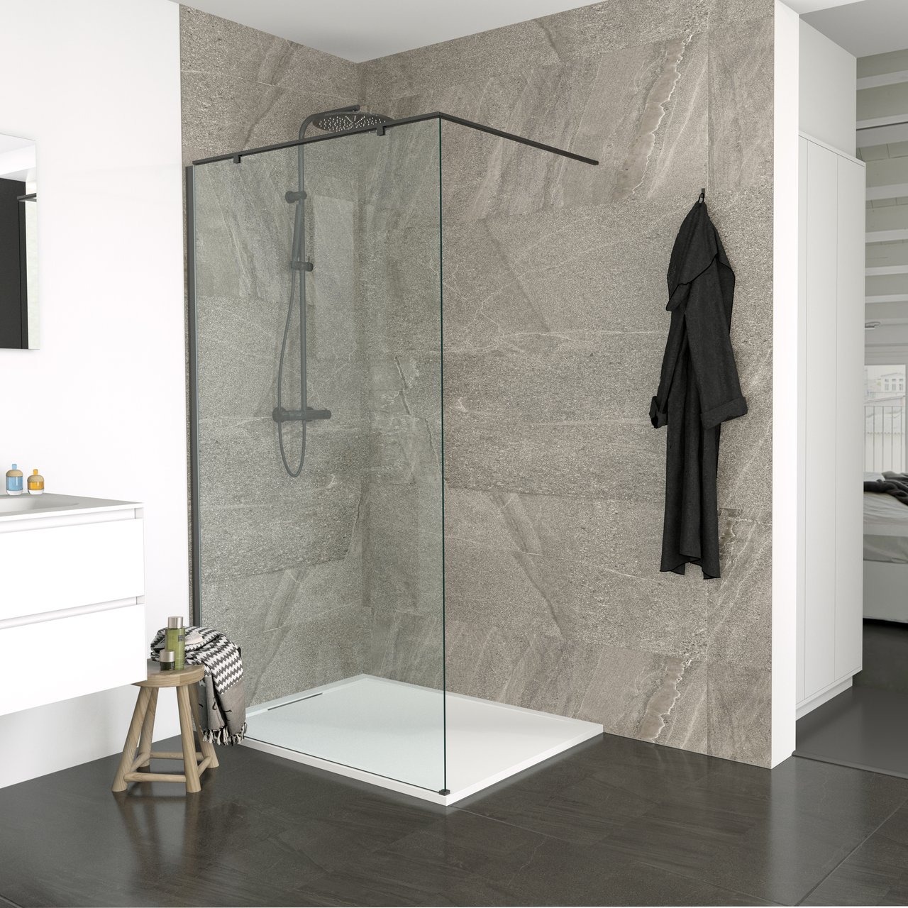 Balmani BMSS Crest stabilisatiestang links 112x102cm mat zwart