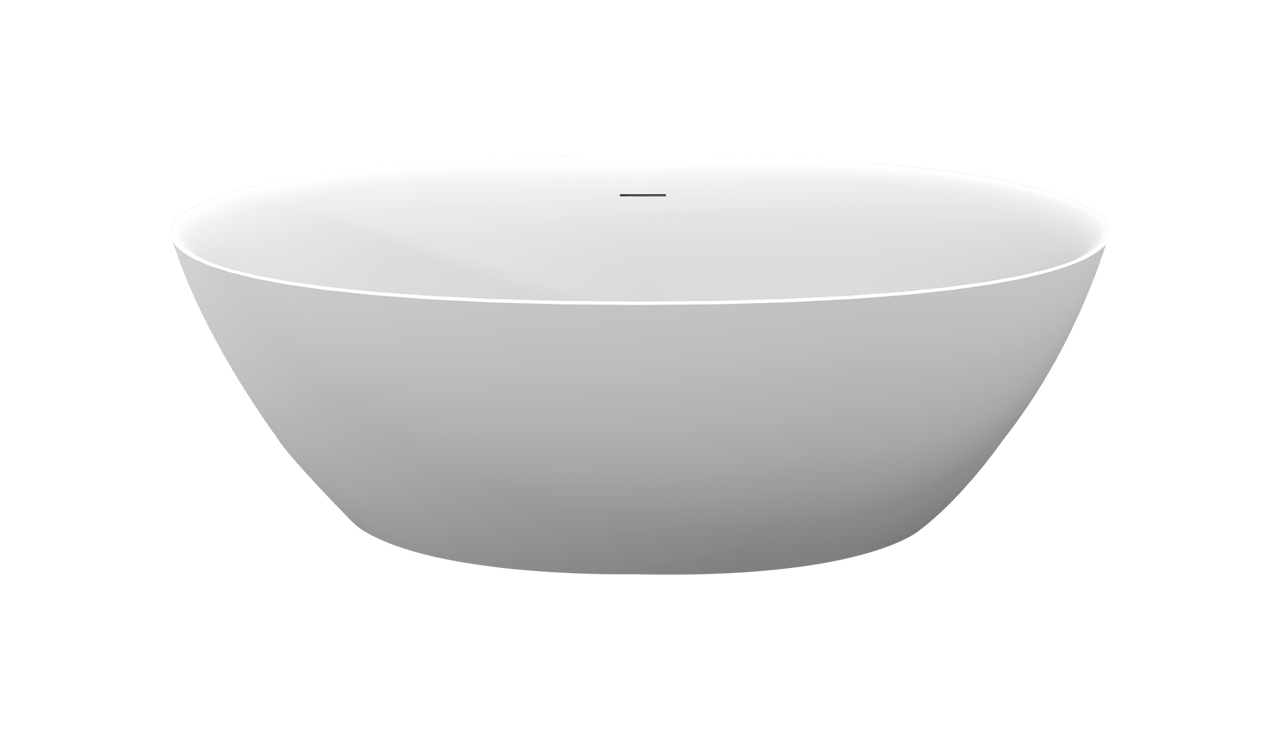 Luca Varess Dias baignoire îlot ovale 170 x 82 cm acrylique blanc mat