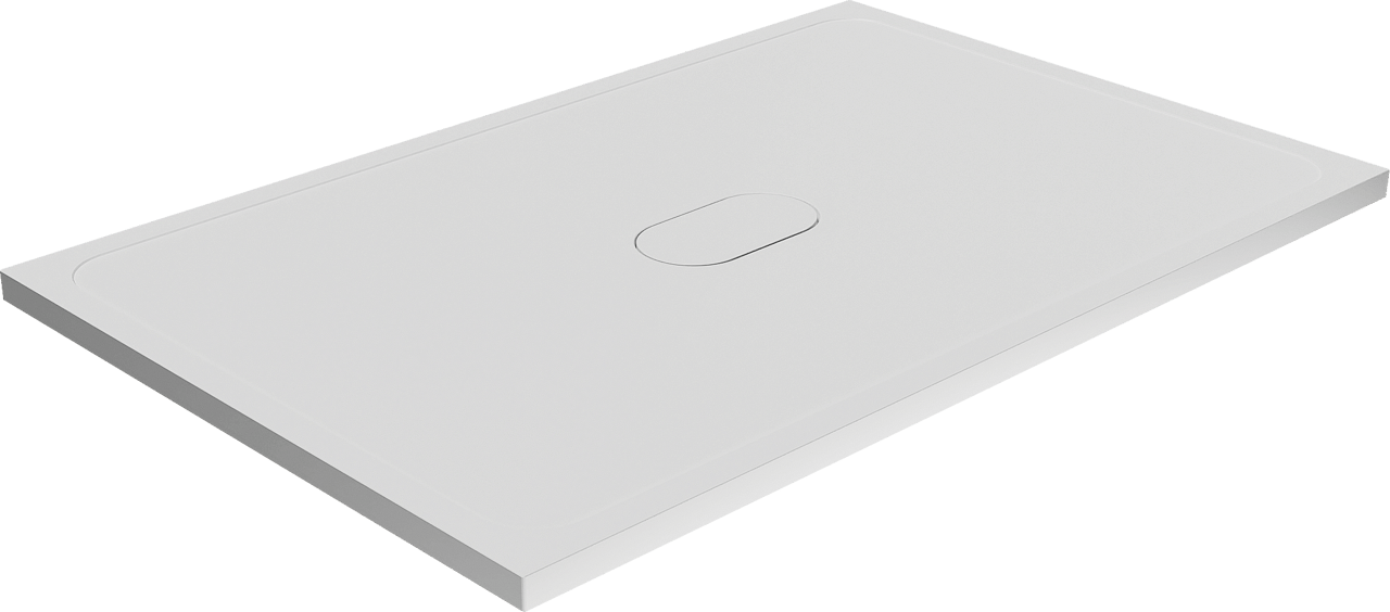 Balmani Artic douchebak 140 x 90 cm top solid mat wit