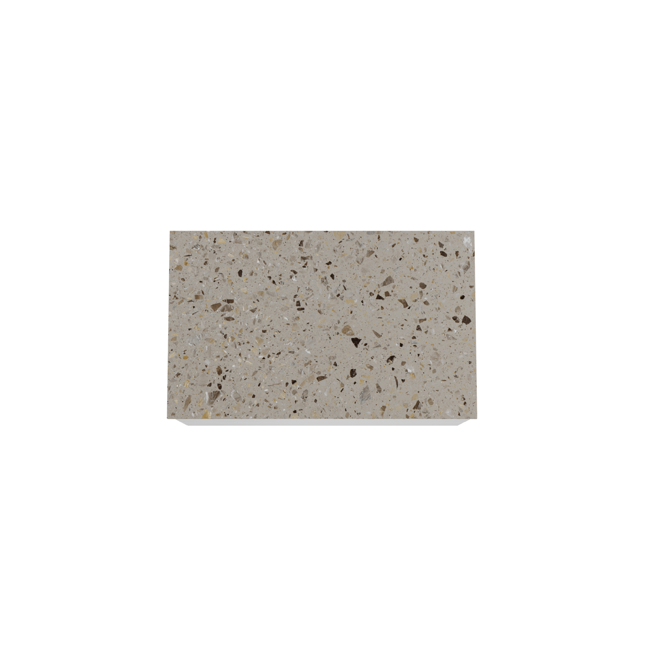 Balmani Mitra zwevend badkamermeubel 90 x 55 cm mat wit met Stretto enkel tablet in terrazzo greige terrazzo