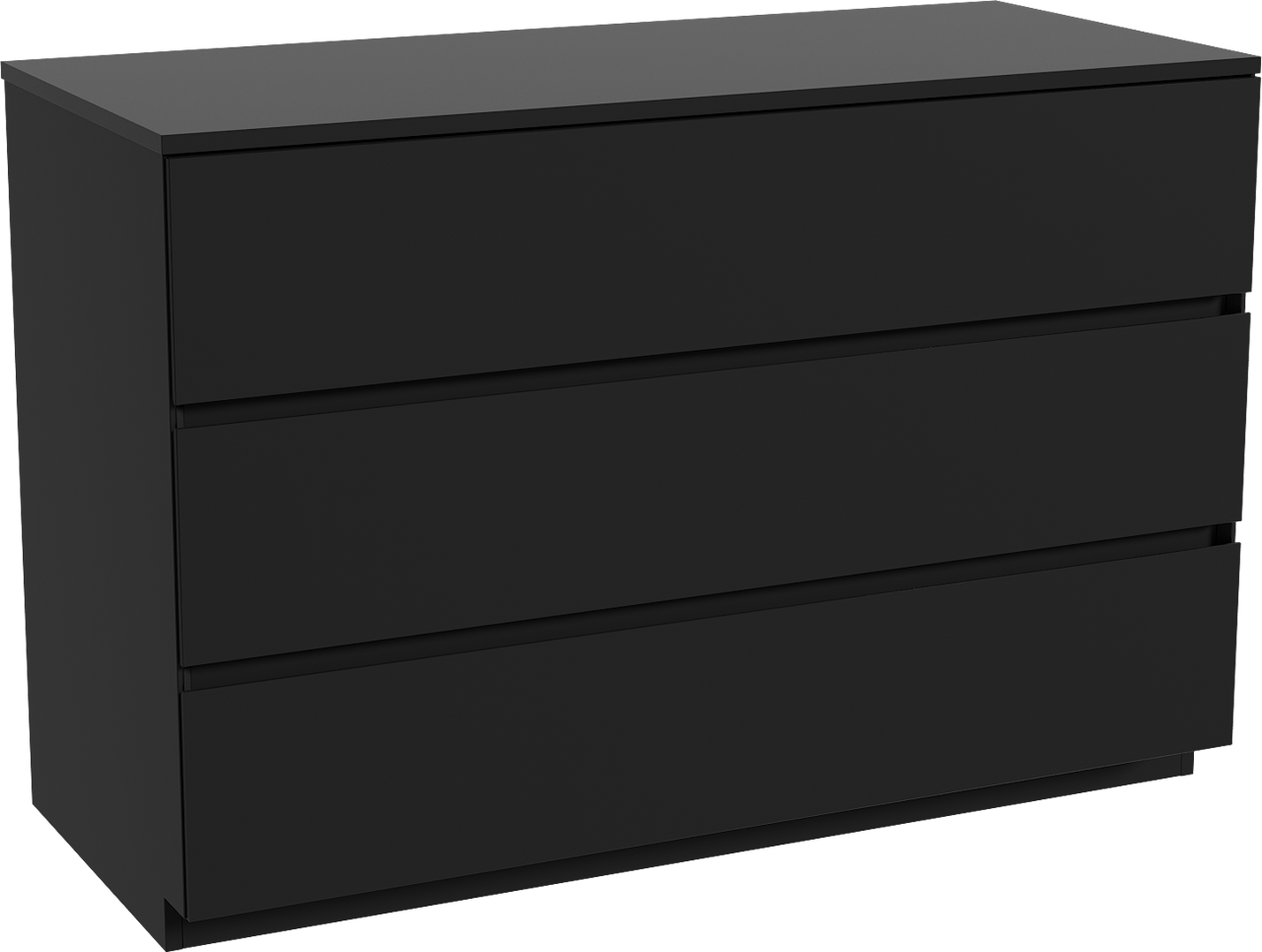 Storke Edge staand badkamermeubel 120 x 52 cm mat zwart met Panton enkel of dubbel tablet in gepoedercoate mdf mat zwart