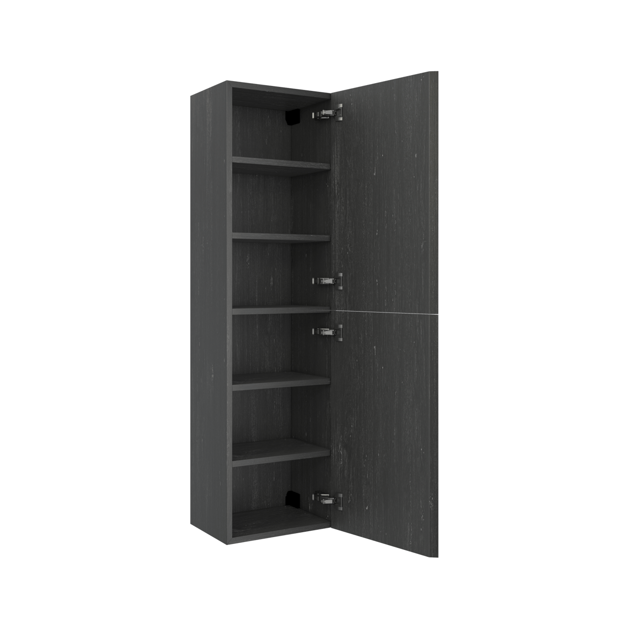 Balmani Fila zwevende badkamerkast fineer zwarte eik 42 x 30 x 150 cm