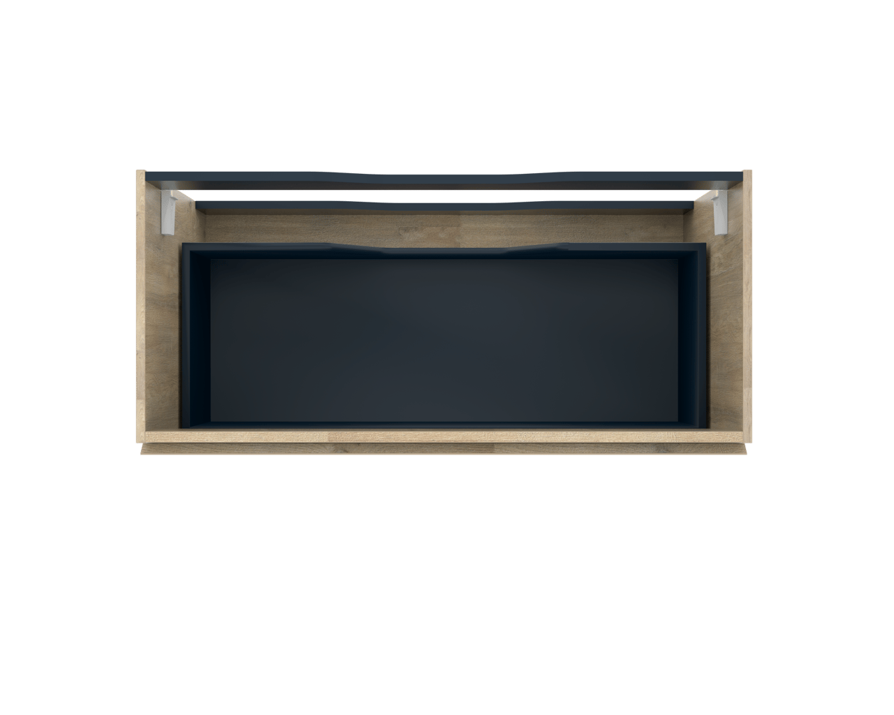 Linie Lado zwevende wastafelonderkast 100 x 46 cm natuur eik 1 lade