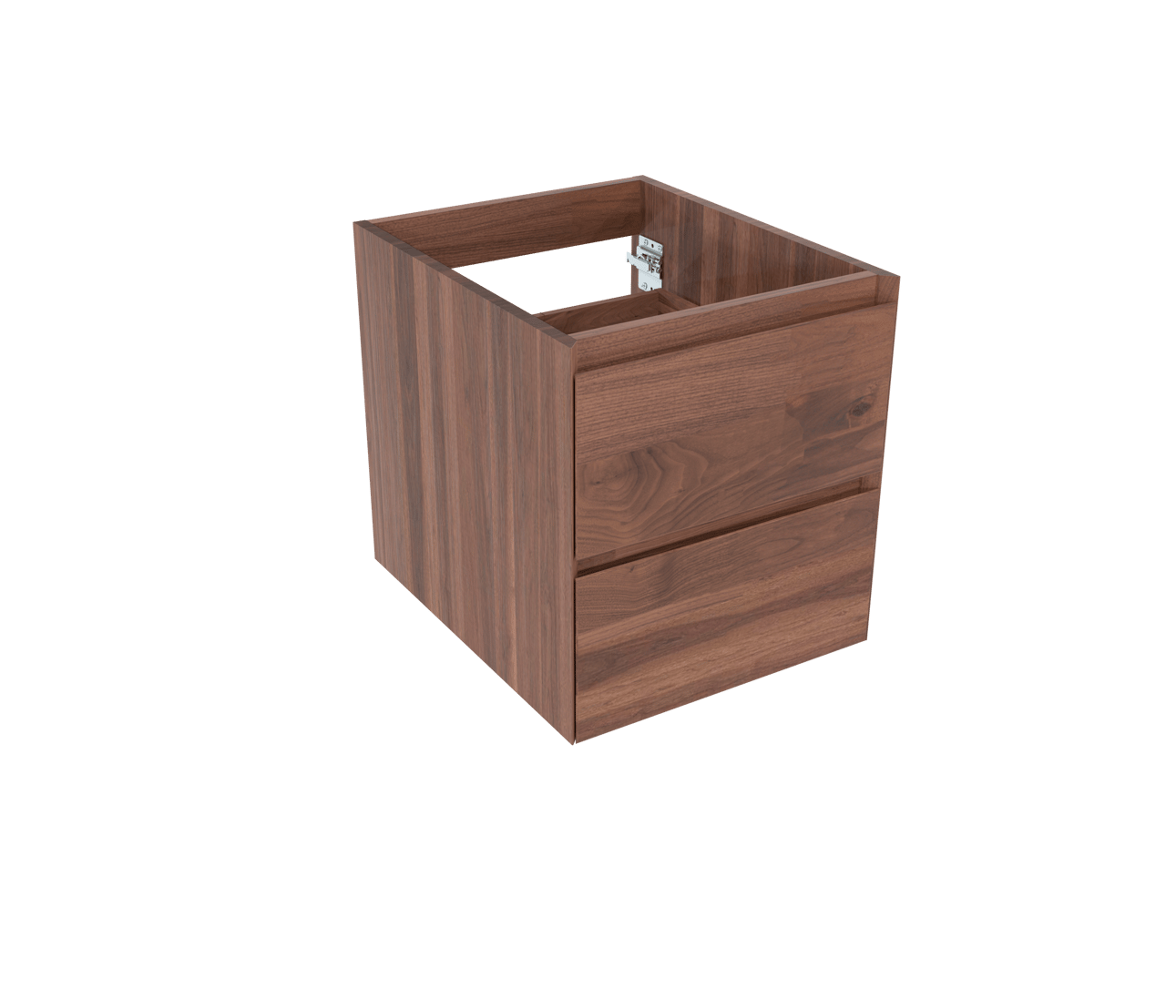 Balmani Mitra zwevende wastafelonderkast 45 x 55 cm Amerikaans notenhout 2 lades