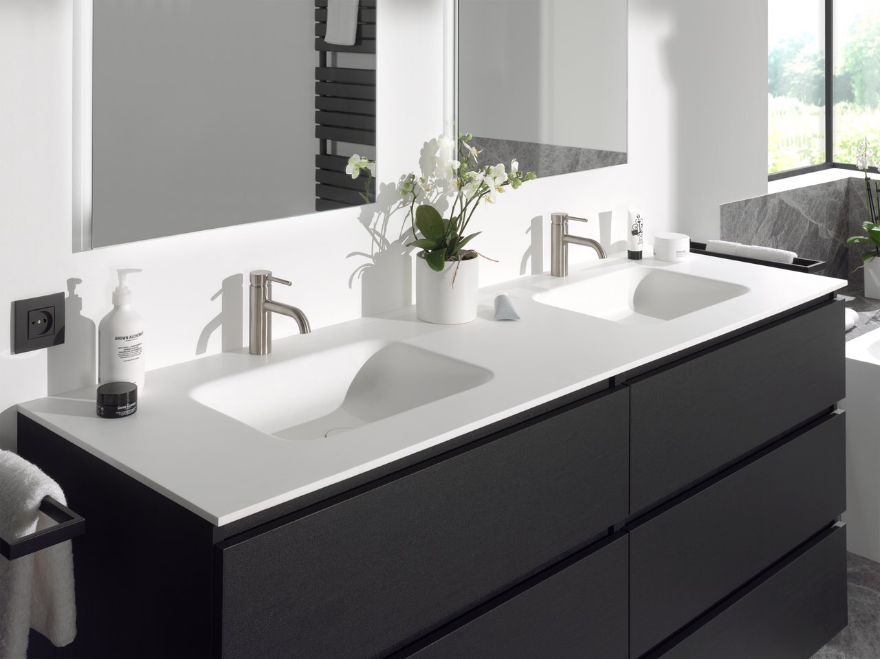 Balmani Giro Badspiegel mit Beleuchtung: Rechteckig, 90 x 65 cm, mit Anti-Beschlag Spiegelheizung