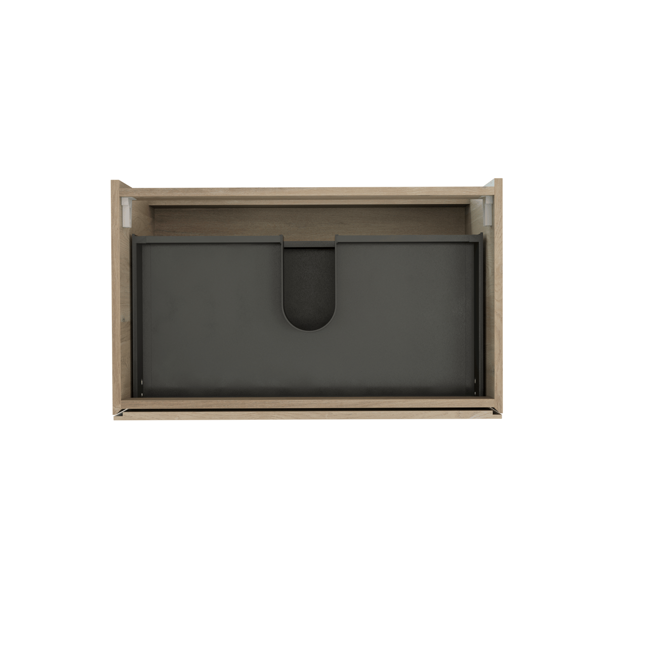 Storke Edge hängender Waschbeckenunterschrank: 85 x 52 cm, Eiche rustikal, 2 Schubladen