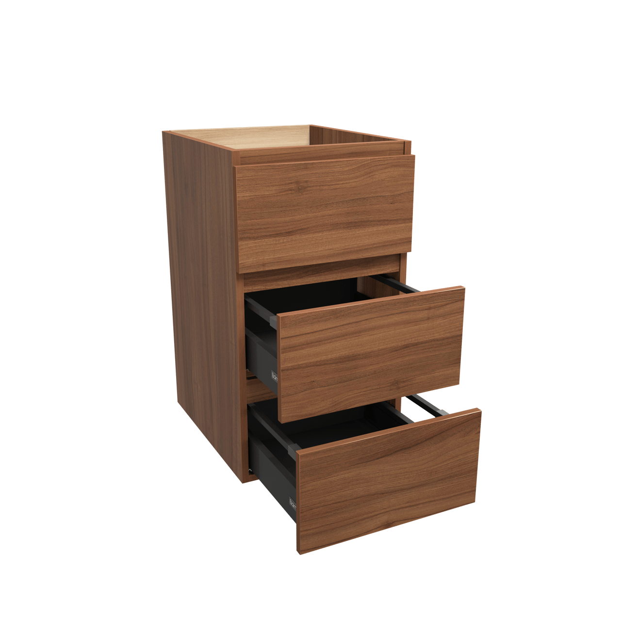 Balmani Lucida meuble sous-vasque a poser 45 x 55 cm noyer 3 tiroirs