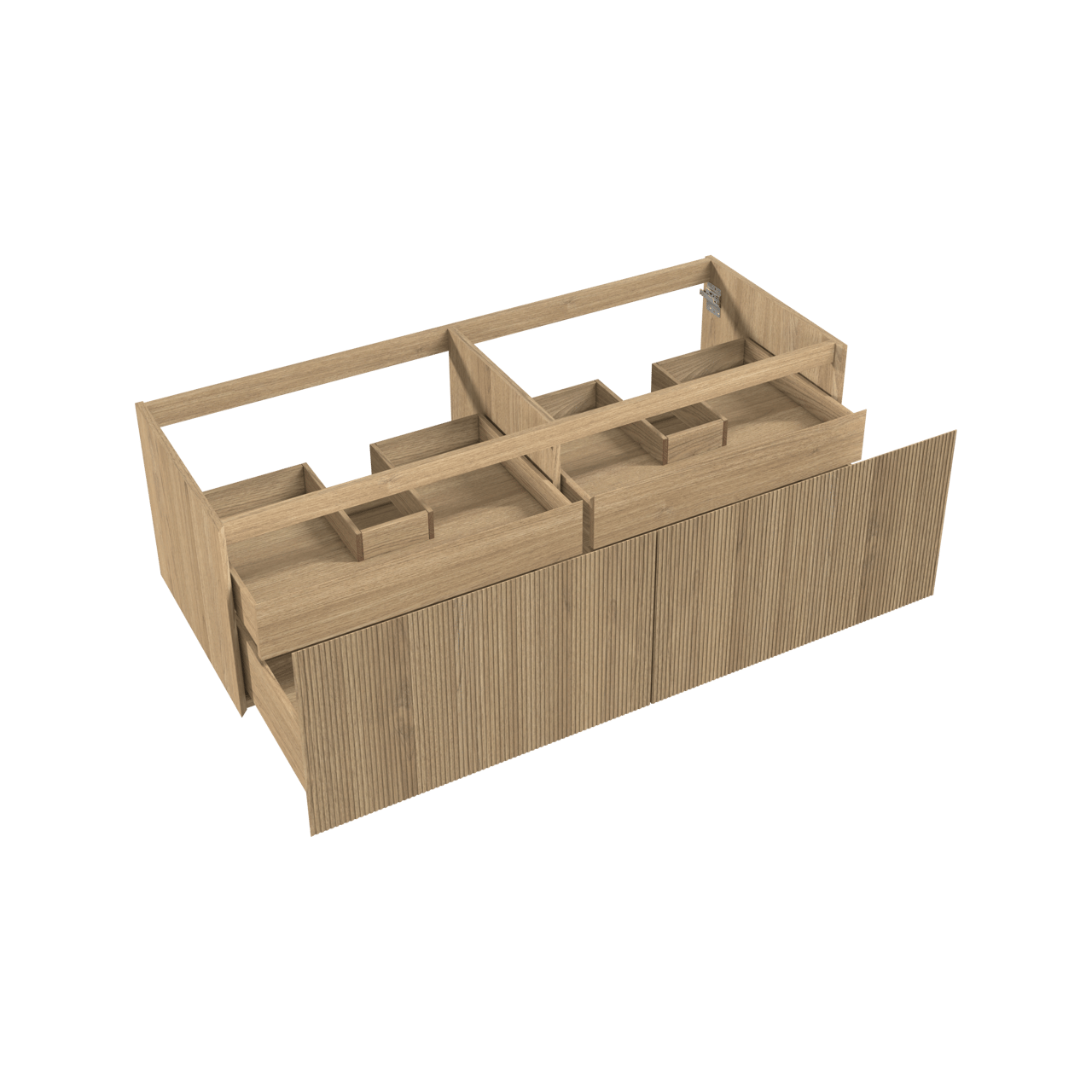 Balmani Fila zwevende wastafelonderkast 150 x 55 cm fineer naturel eiken 2 lades