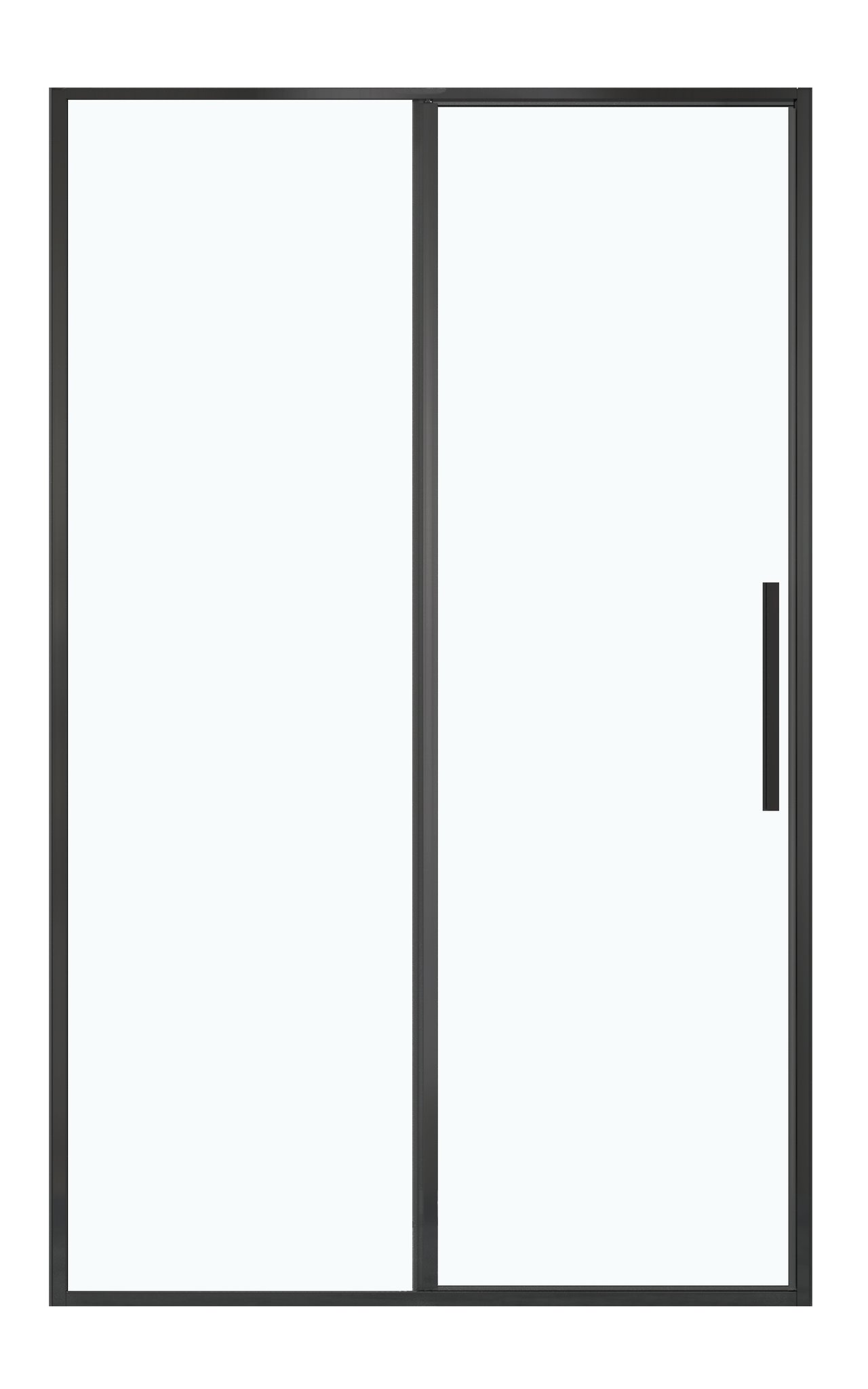 Luca Varess Morano porte pivotante 120 x 190 cm verre transparent profil noir mat