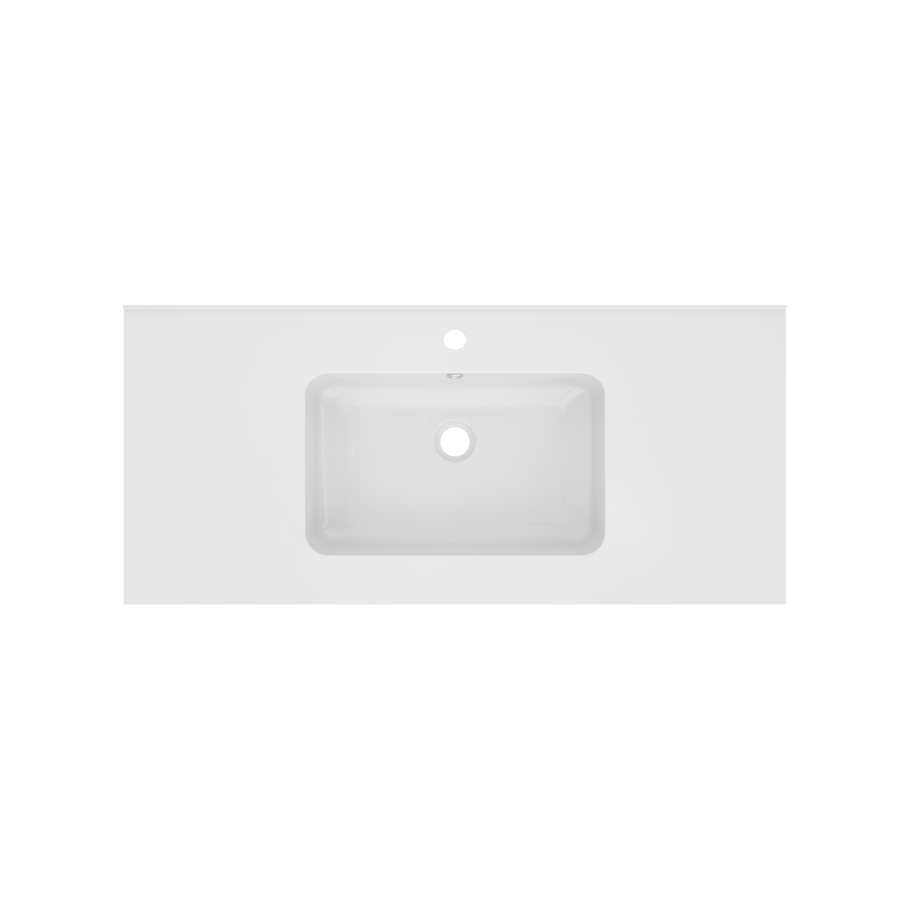 Linie Vano vasque simple marbre composite brillant 100 x 46 cm