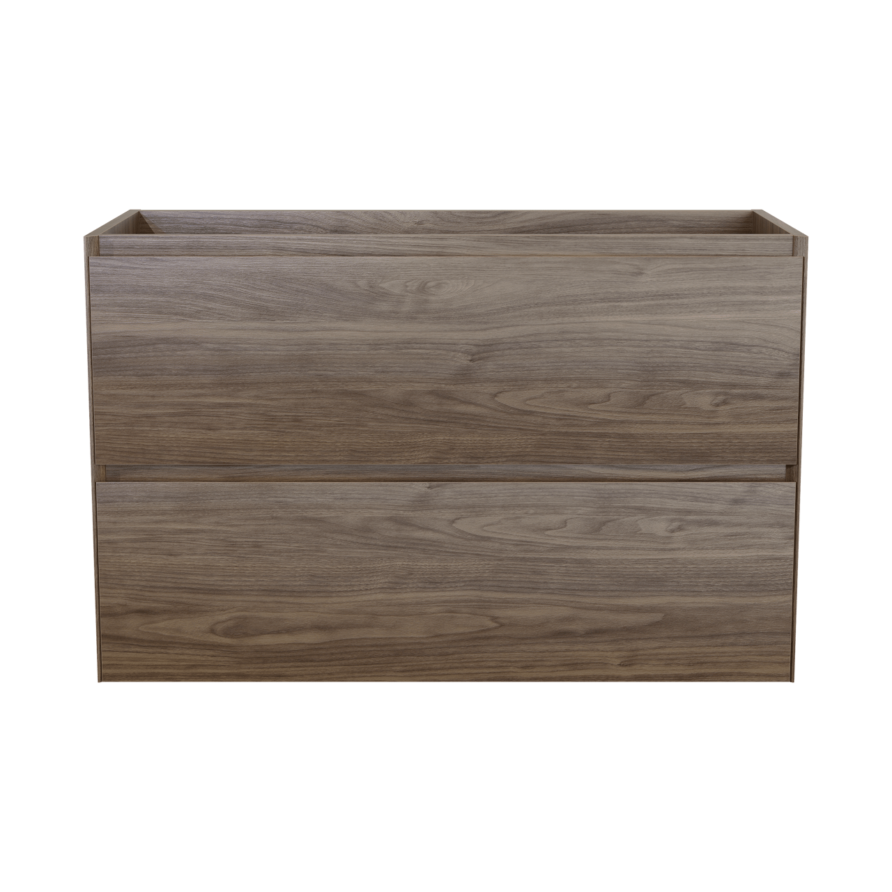 Balmani Mitra Compact hängendes möbelstück Waschtischunterschränke 100 x 46 cm amerikanischer nussbaum 2 Schubladen