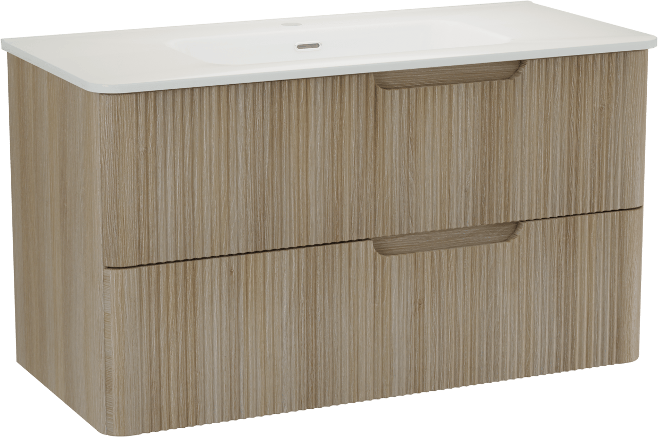 Linie Curvo meuble salle de bains avec lavabo Baro Curvo