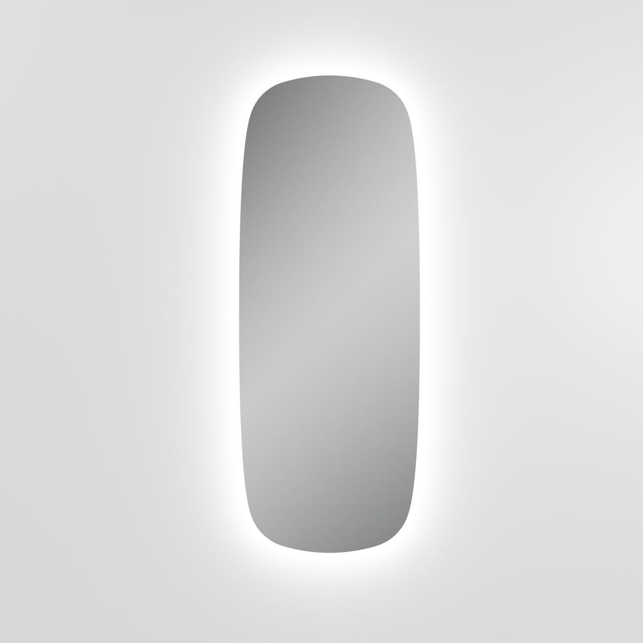 Balmani Cloud organisch badkamerspiegel 38 x 100 cm met spiegelverlichting en anti-damp