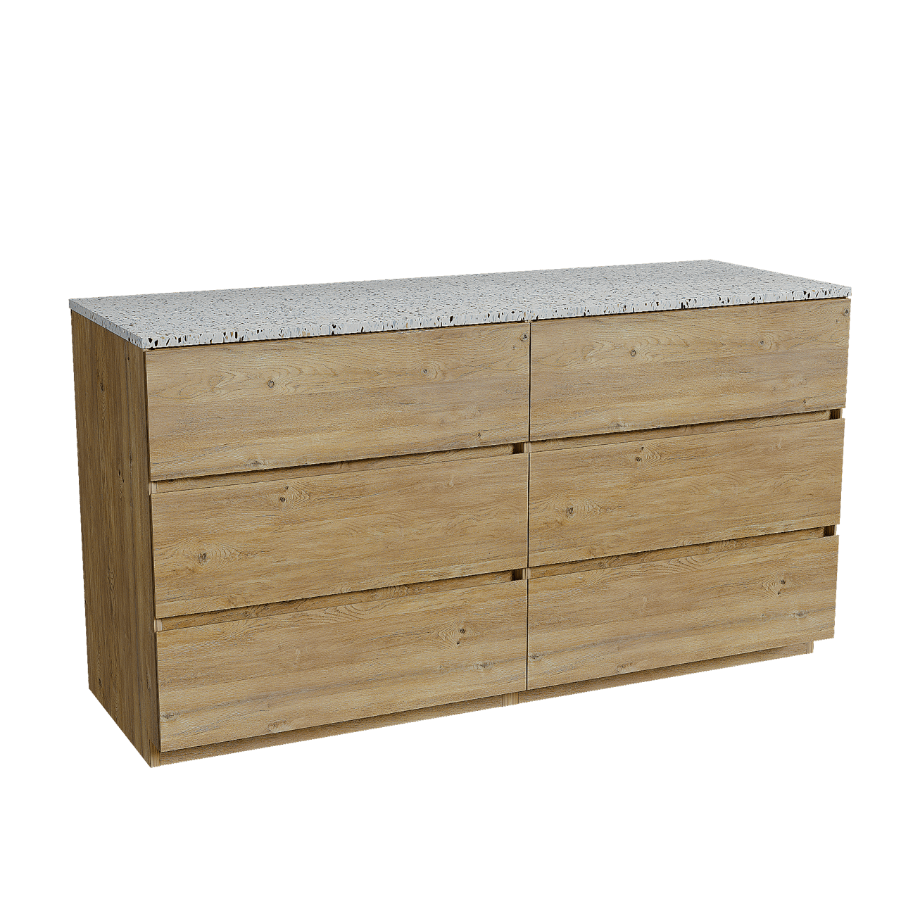 Storke Edge badkamermeubel met Tavola wastafelblad voor waskom(men)