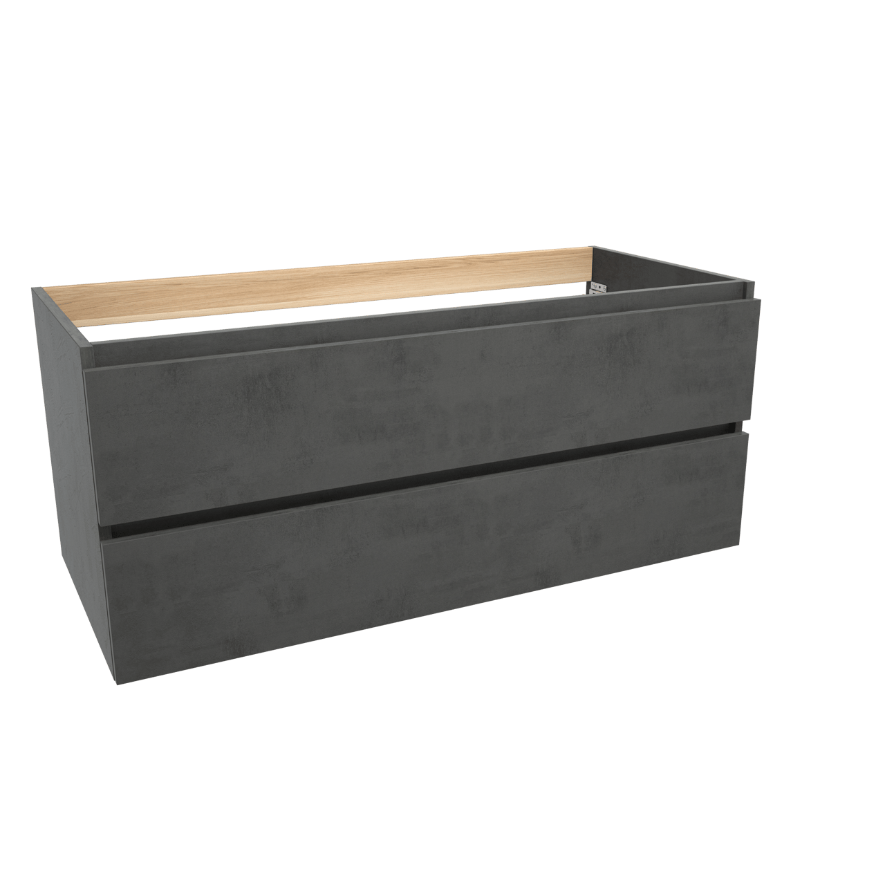 Balmani Lucida zwevende wastafelonderkast 120 x 55 cm beton donkergrijs 2 lades