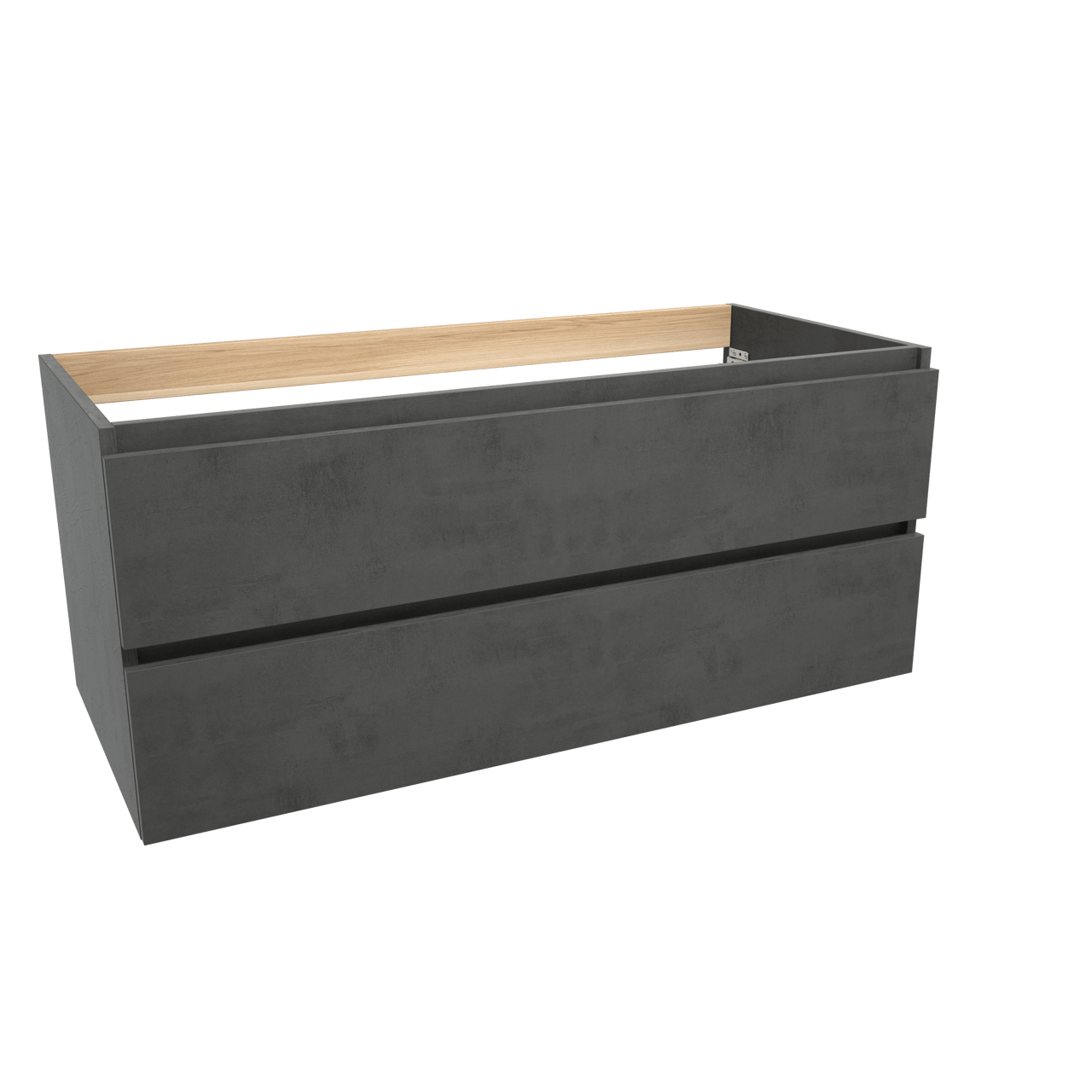 Balmani Lucida meuble sous-lavabo suspendu 120 x 55 cm béton gris foncé 2 tiroirs