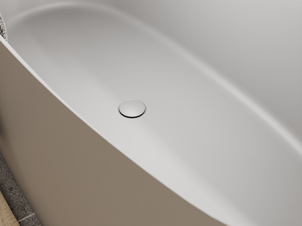 Luca Varess Sutilo baignoire îlot 170x75cm acrylique grise mat