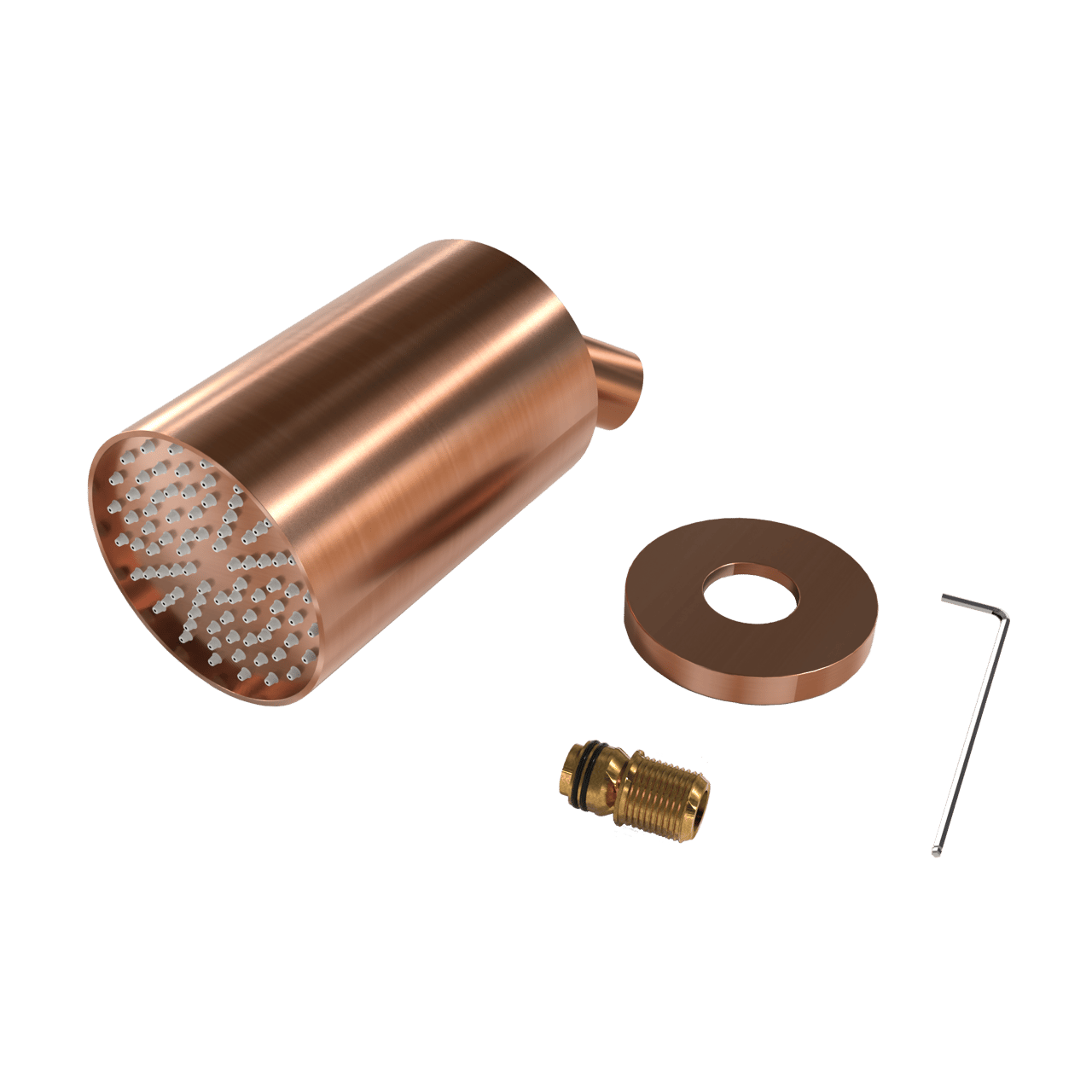 Blaufoss Luxor 90 Hoofddouche rond 14 x 9 cm met wand douchearm Brushed Rosegold