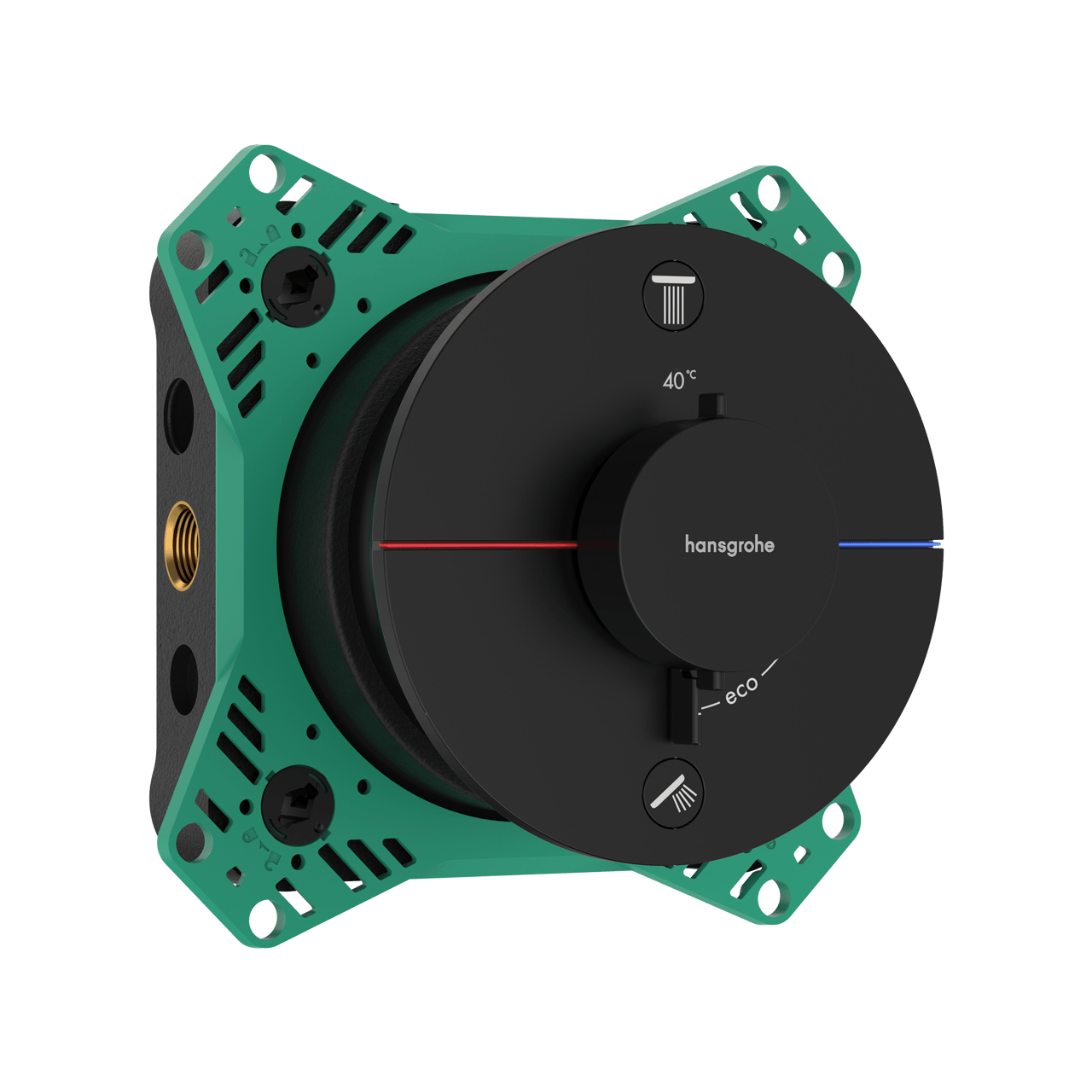 Hansgrohe Showerselect Comfort S inbouw thermostaat 2 uitgangen mat zwart