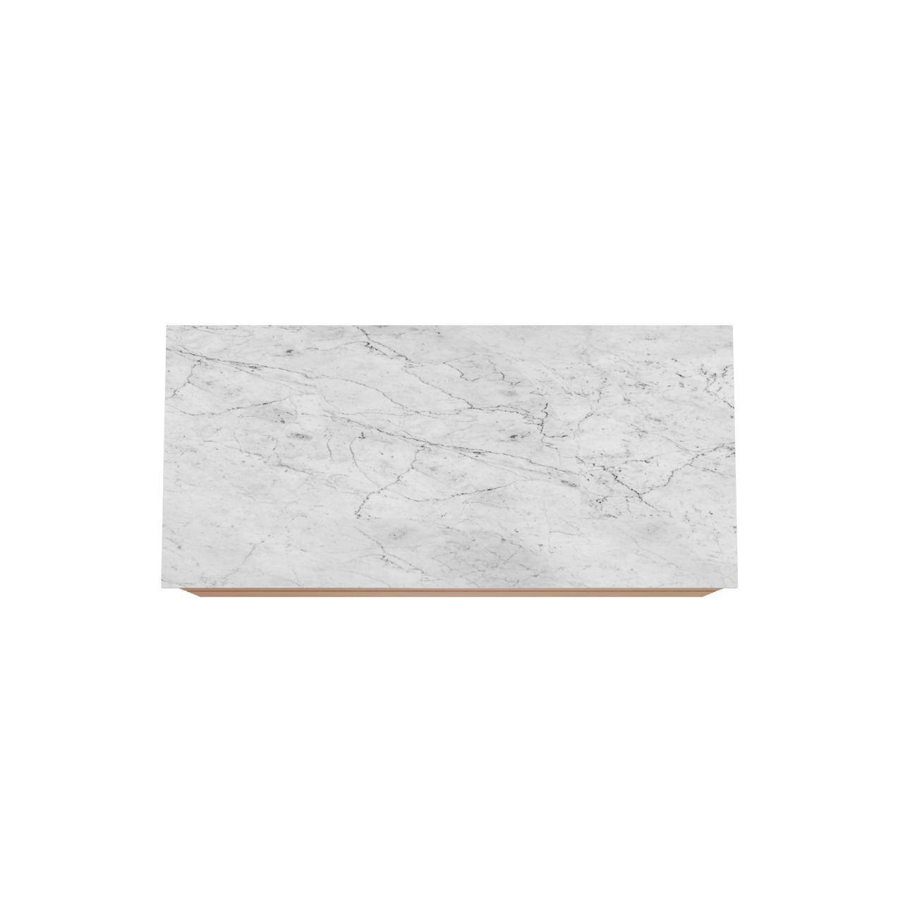 Balmani Mitra hängendes Möbelstück Set: 120 x 55 cm, Teak, mit Stretto Einzel- oder Doppel Waschtischplatte, Marmor Carrara