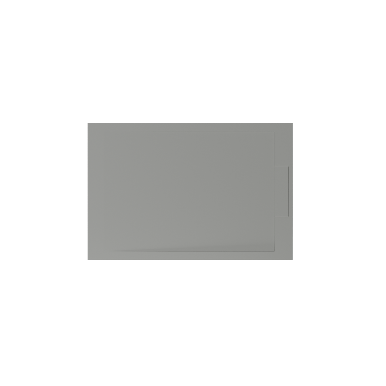 Balmani Andes douchebak 120 x 80 cm solid surface steengrijs mat