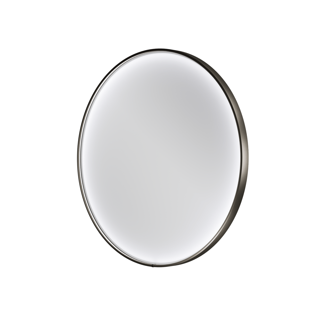 Balmani Secret miroir rond Brushed Gunmetal lumineux et anti-buée Ø 90 cm