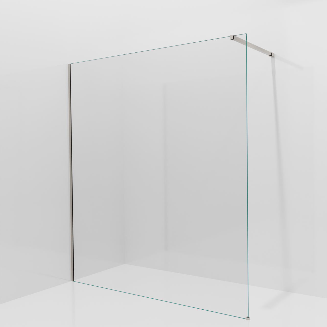 Balmani Modular inloopdouche: 180 x 200 cm, Helder glas, Brushed CoolMetal profielen