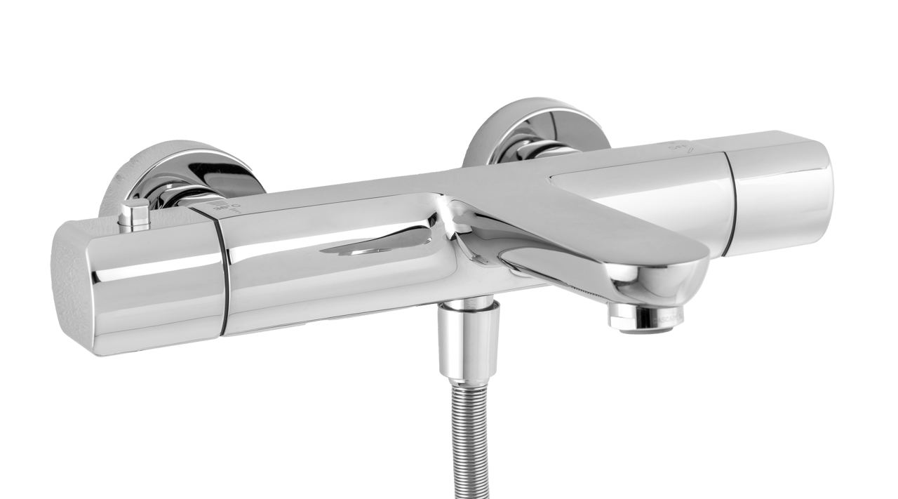 Blaufoss Boris thermostatische kraan muurmontage opbouw badkraan glanzend chroom