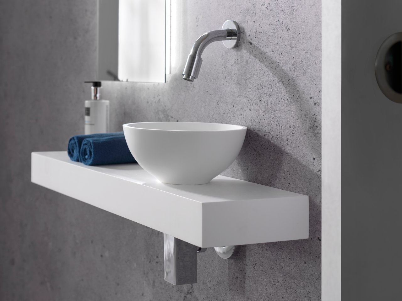 Blaufoss Ottawa robinet de lave-mains encastré Chrome Brillant