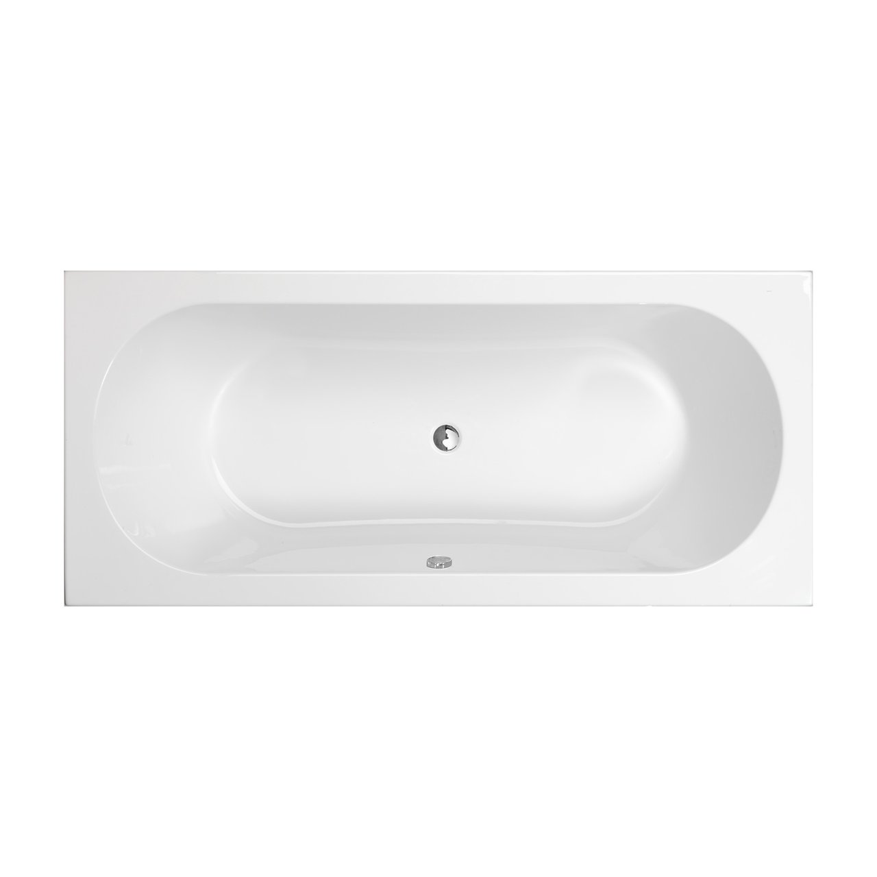 Luca Varess Rosala tweepersoons inbouwbad 170 x 75 cm acryl Glanzend Wit