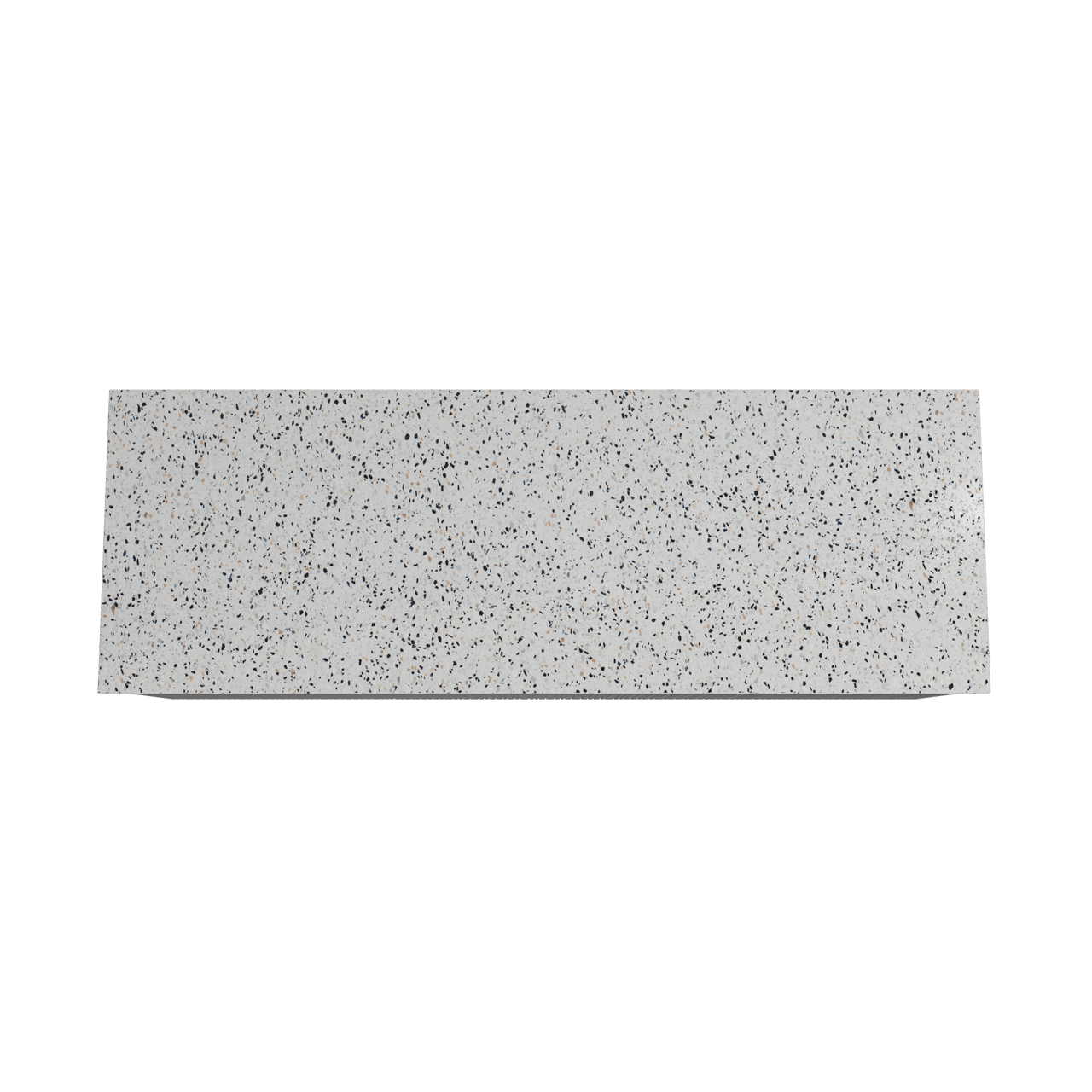 Storke Ribs zwevend badkamermeubel 150 x 52 cm zwarte eik met Tavola enkel of dubbel tablet in mat wit/zwart terrazzo, Verticale asymmetrische rechte ribbel